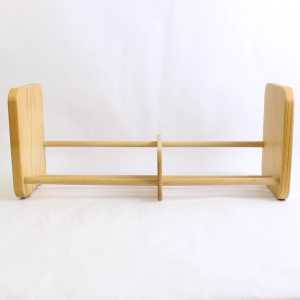 Napa Valley Box Wooden CD DVD Adjustable Slider Rack Storage Case 18.5"