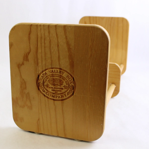 Napa Valley Box Wooden CD DVD Adjustable Slider Rack Storage Case 18.5"