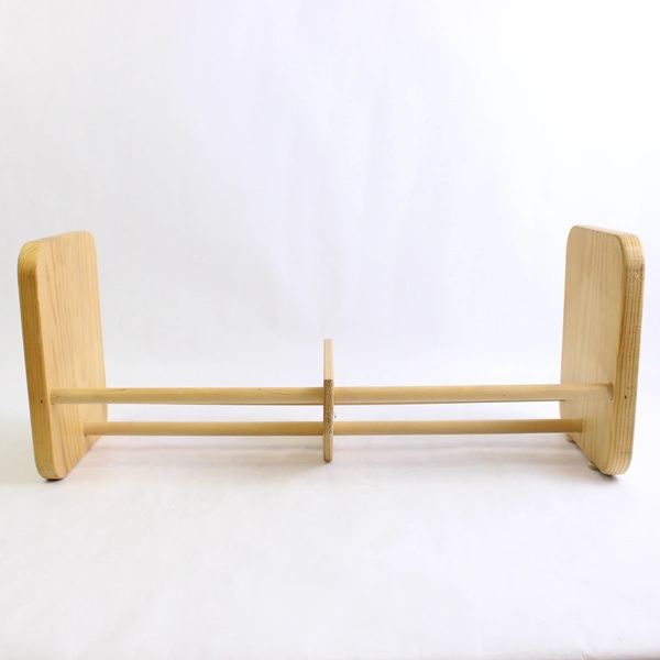 Napa Valley Box Wooden CD DVD Adjustable Slider Rack Storage Case 18.5"