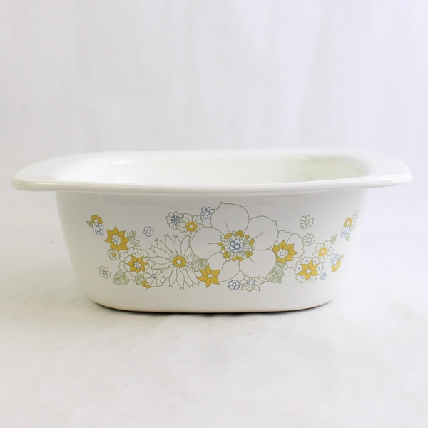 Corning Ware Dutch Oven P-34-B Floral Bouquet Pattern 5 Qts No Lid