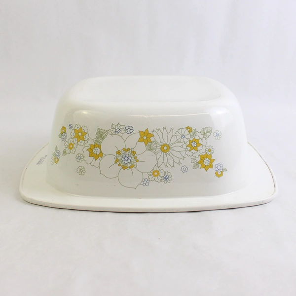 Corning Ware Dutch Oven P-34-B Floral Bouquet Pattern 5 Qts No Lid