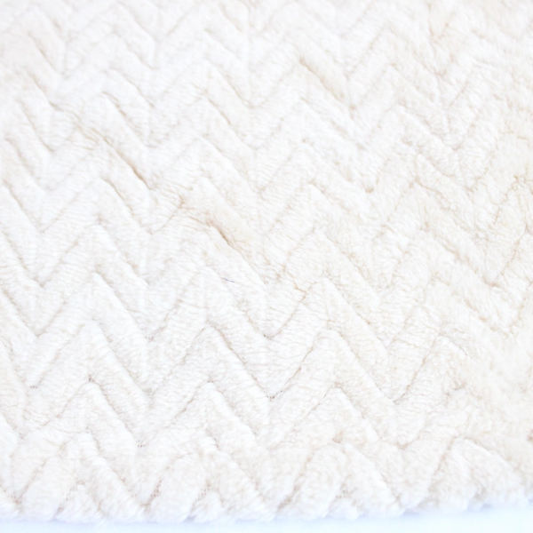 Tony Lin Beige Soft Plush Throw Blanket 51" x 62"