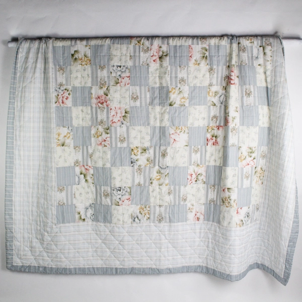 Sunham Home Fashions Floral 85" Square Quilt & 2 Shams 20" x 26" Matching