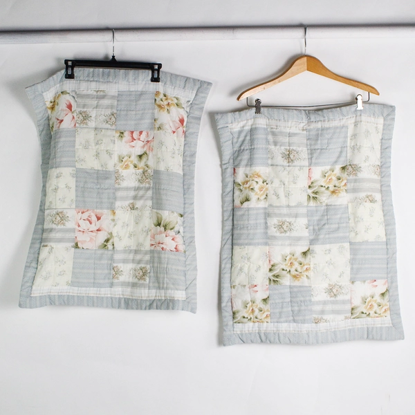 Sunham Home Fashions Floral 85" Square Quilt & 2 Shams 20" x 26" Matching