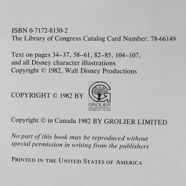 Vintage Disney's Wonderful World of Knowledge Year Book 1982 Hardcover