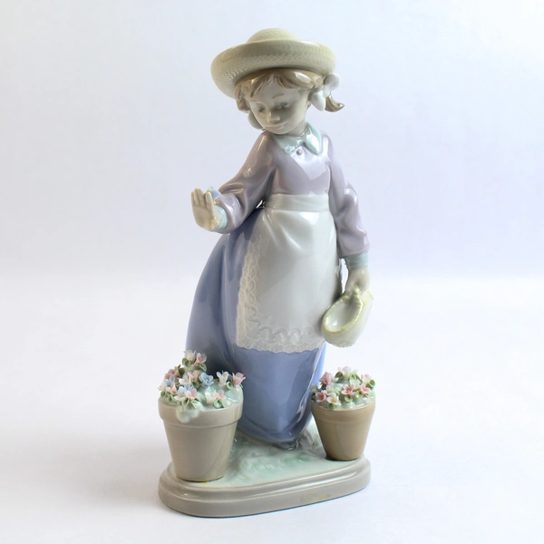 1988 Lladro Porcelain Hello Flowers Figurine 5543 Retired Original Box
