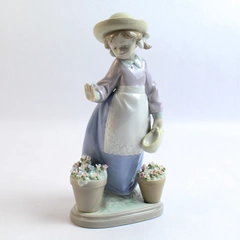 1988 Lladro Porcelain Hello Flowers Figurine 5543 Retired Original Box