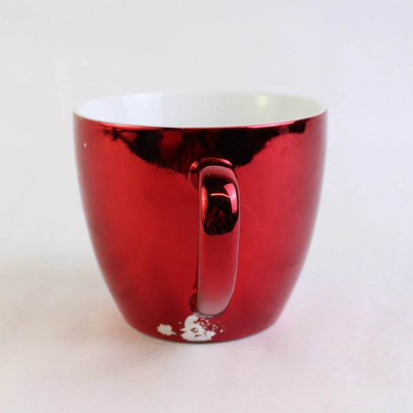 2007 Starbucks Holiday Metallic Red 16oz Coffee Cup Chipped Paint