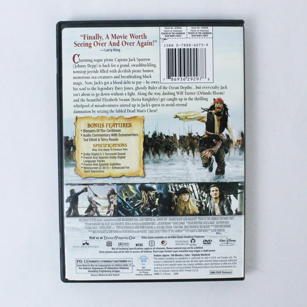 Pirates of the Caribbean: Dead Man's Chest DVD 2006 Disney - Good Condition