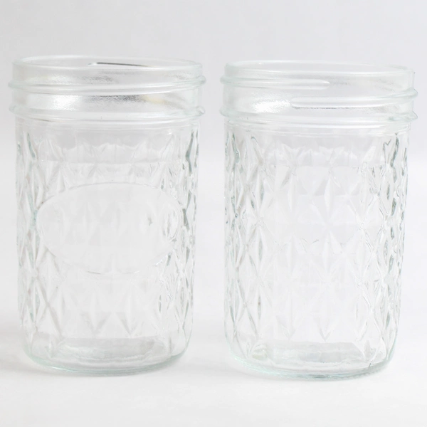 Lot of 5 Toledo Glass 8 oz Masson Jar Standard Lid Size