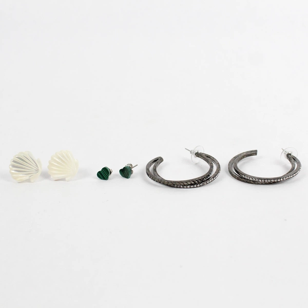 7 Pairs of Earrings Varying Designs Some Missing Backing