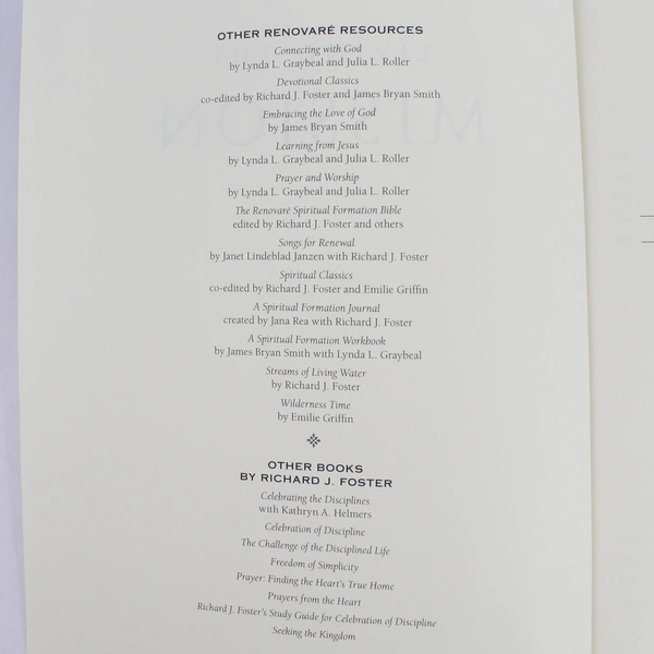 Living the Mission 2007 HarperOne First Edition Paperback