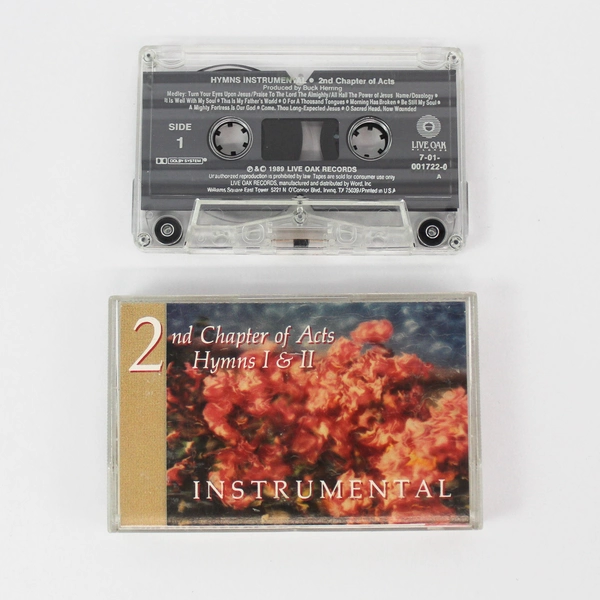 2nd Chapter of Acts Hymns I and II Instrumental Cassette 1989 Live Oak Records