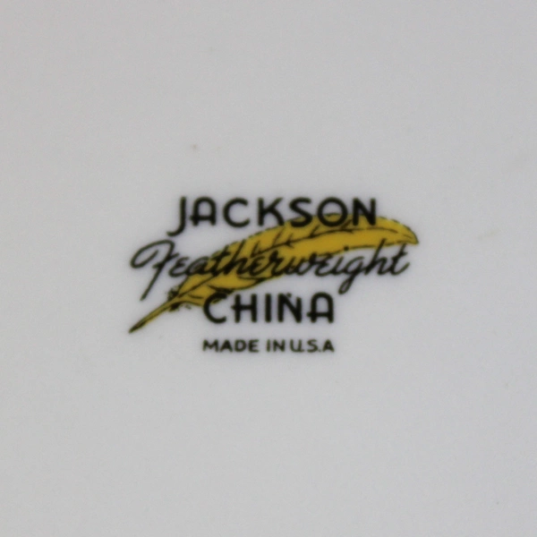 Jackson Featherweight China Floral Covered Serving Bowl White Gold Trim 