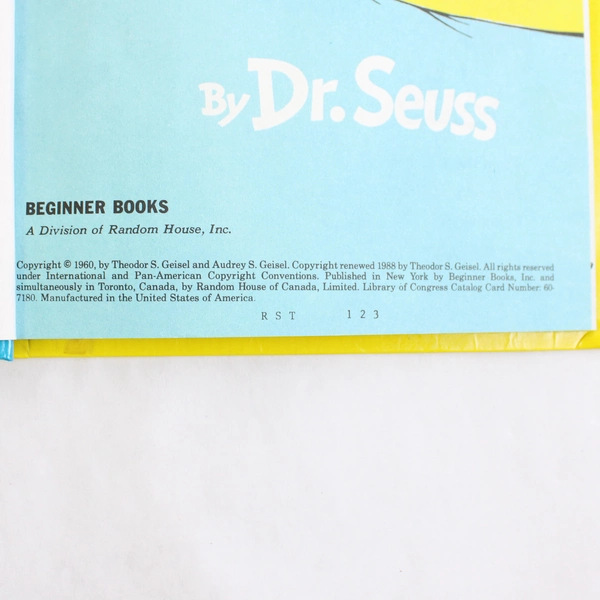 One Fish Two Fish Red Fish Blue Fish By Dr Seuss 1988 Hardcover