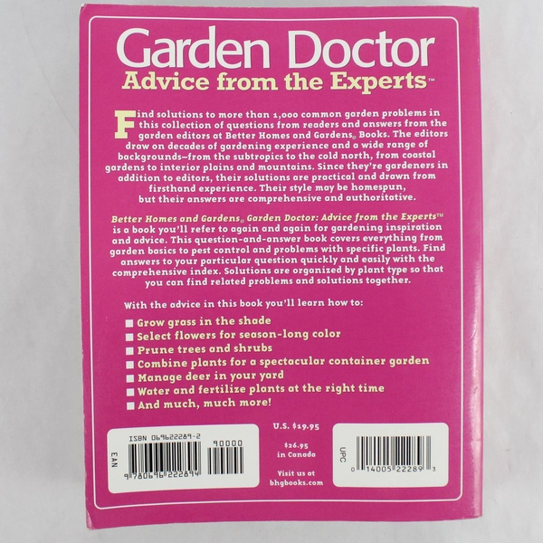 Garden Doctor: Advice from the Experts by Denny Schrock 2005 Meredith Paperback