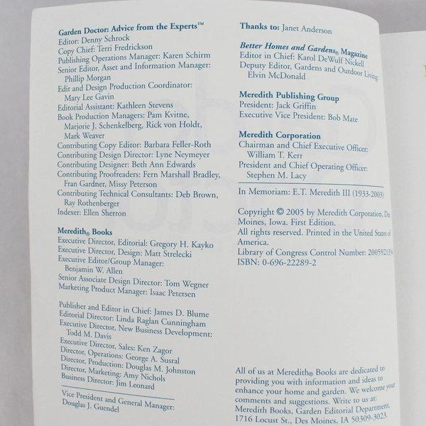 Garden Doctor: Advice from the Experts by Denny Schrock 2005 Meredith Paperback