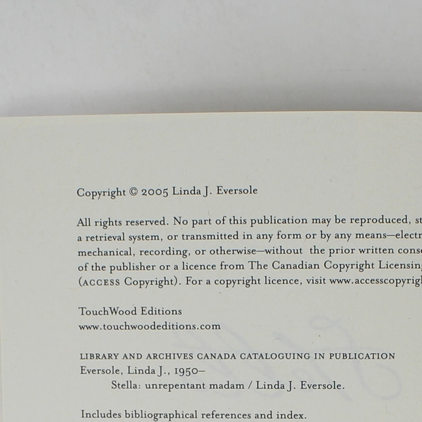 Stella Unrepentant by Madam Linda J. Eversole 2005