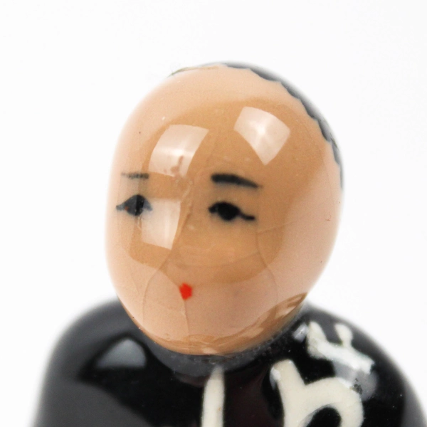 Unmarked Small Japanese-Inspired Glazed Ceramic Figure 2"