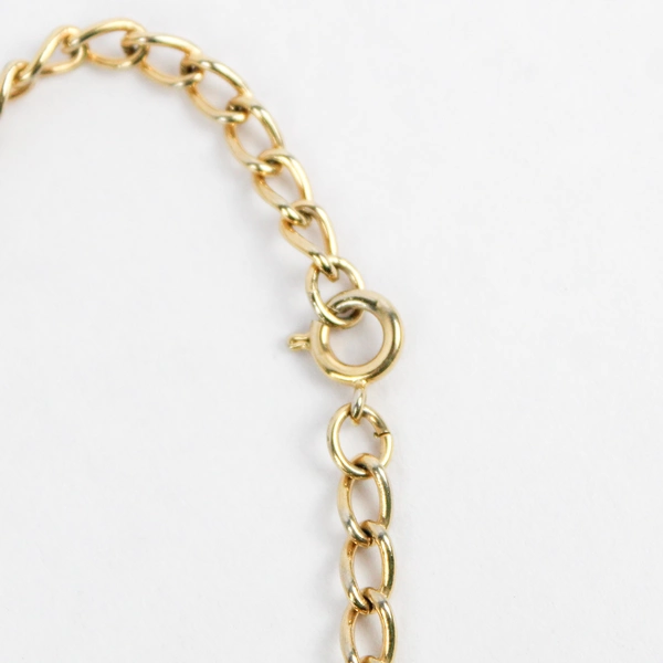 Unmarked Gold-Tone Chain Pendant Necklace 27"