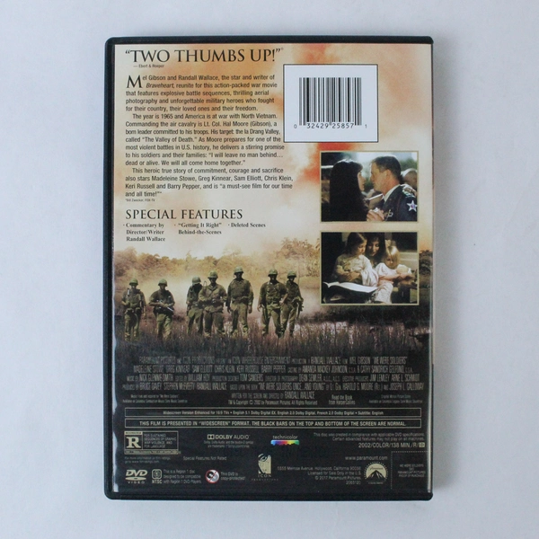 We Were Soldiers DVD 2002 Mel Gibson Vietnam War Rated R Good Condition
