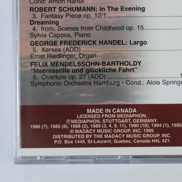 Classics for Dreaming Various Composers 1995 Classical CD Good Condition