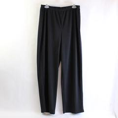 TR Bentley Plus Solid Black Pull-On Wide-Leg Pants Women's Size X