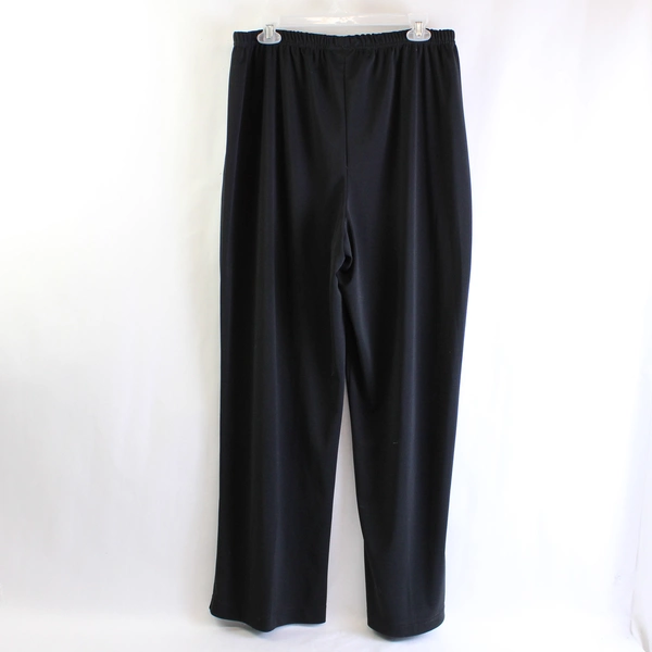 TR Bentley Plus Solid Black Pull-On Wide-Leg Pants Women's Size X