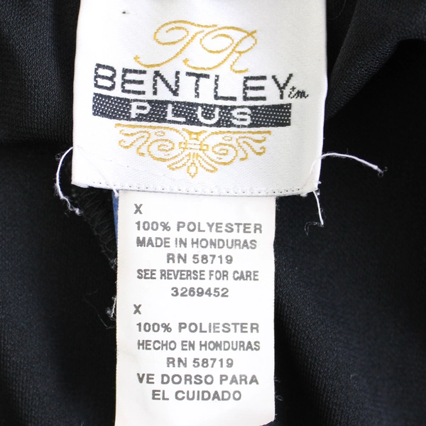 TR Bentley Plus Solid Black Pull-On Wide-Leg Pants Women's Size X