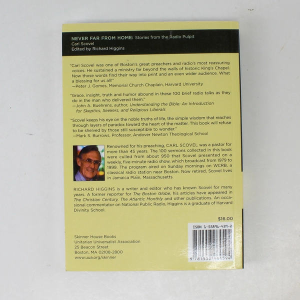 Never Far from Home Stories from the Radio Pulpit Carl Scovel 2004 Paperback