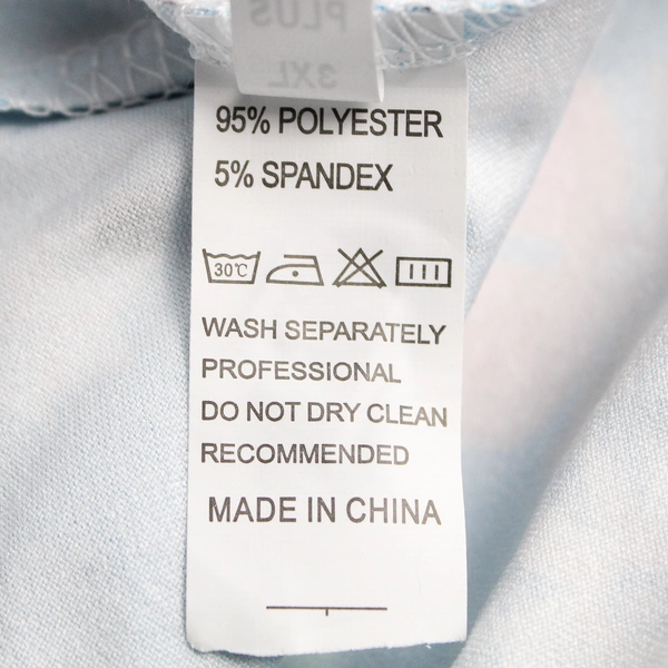 Unbranded Blue Floral Pattern T-Shirt Dress Women's Size 3XL Plus