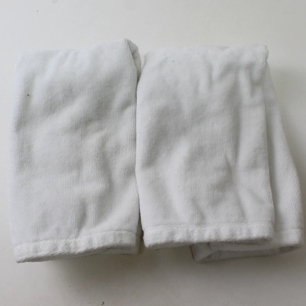 2 Casaba Snowflake Hand Towels White Embroidered 100% Cotton