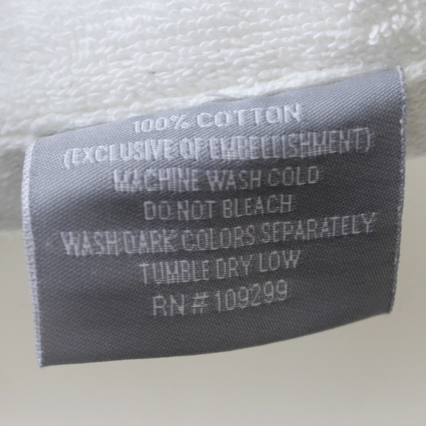 2 Casaba Snowflake Hand Towels White Embroidered 100% Cotton