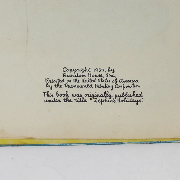 Babar And Zephir Jean De Brunhoff 1937 Edition HC Vintage Random House