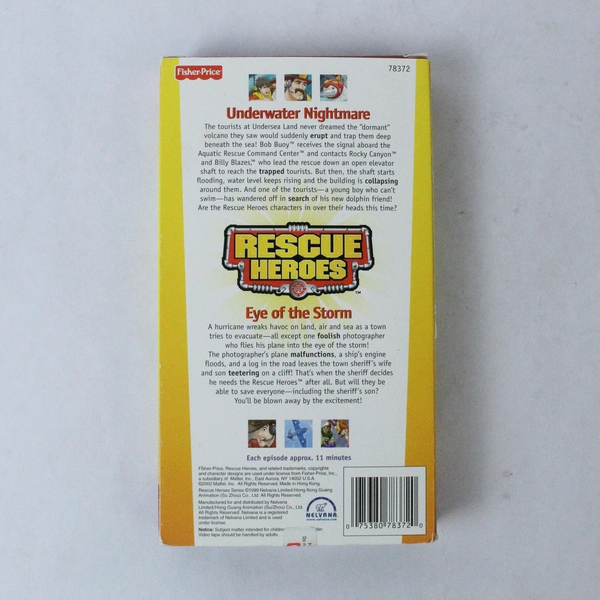 Rescue Heroes Underwater Nightmare/Eye of the Storm VHS 2002 - As-Is