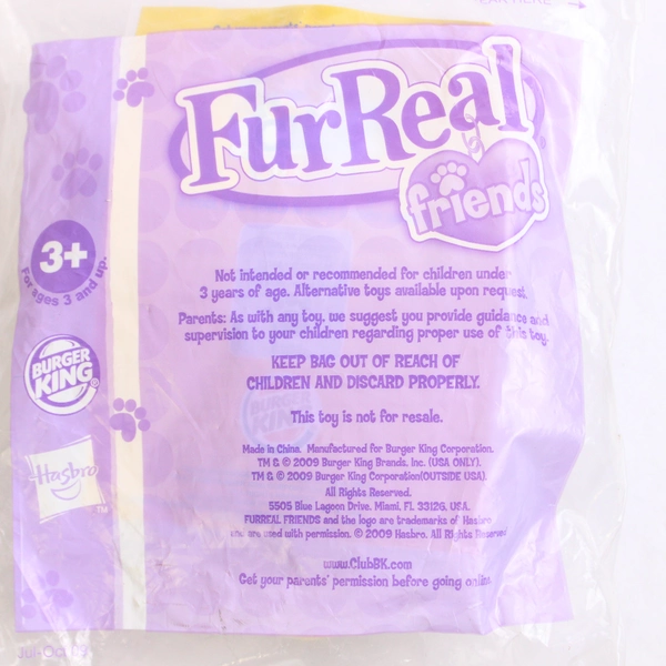 Burger King 2009 FurReal Friends Butterscotch Pony Plush Toy Hasbro Sealed