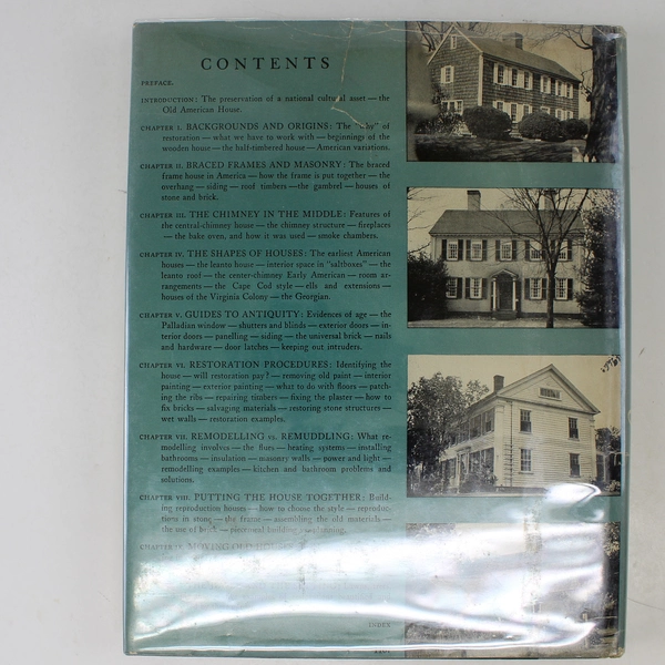 Old American Houses 1700-1850 Henry Williams & Ottalie Williams 1957 1st Edit