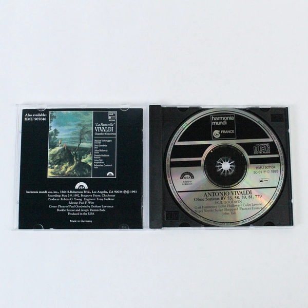 Vivaldi Oboe Sonatas CD Paul Goodwin 1993 Harmonia Mundi Pre-Owned