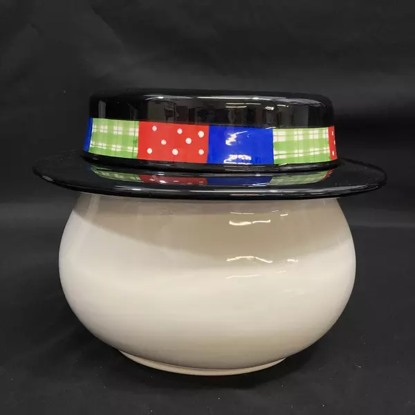 Home And Garden Party Stoneware Snowman Cookie Jar