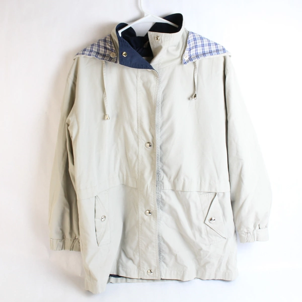 Innovations by Izzi Jacket Beige Removable Hood Pockets Lined Women's Size M