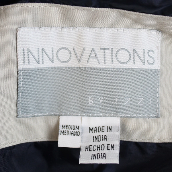 Innovations by Izzi Jacket Beige Removable Hood Pockets Lined Women's Size M