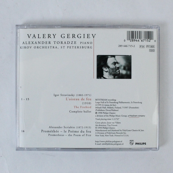Stravinsky Scriabin CD - Valery Gergiev, Kirov Orchestra, 1998 - Good