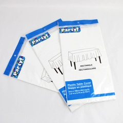 Set of 3 Greenbrier International White Disposable Table Covers 54" x 108"