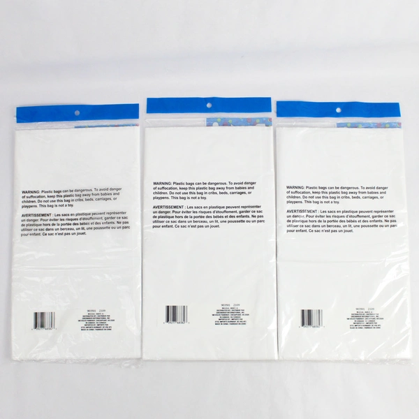 Set of 3 Greenbrier International White Disposable Table Covers 54" x 108"