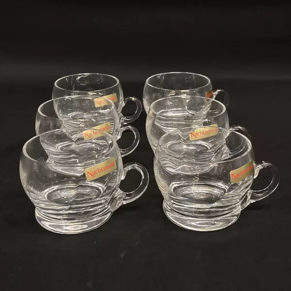 Set of 6 Nachtmann Opal Swirl Punch Cups 2 7/8 Inch