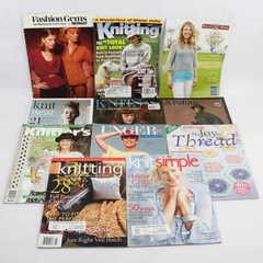 Lot of 11 Vintage and Contemporary Knitting & Crochet Magazines/Booklets
