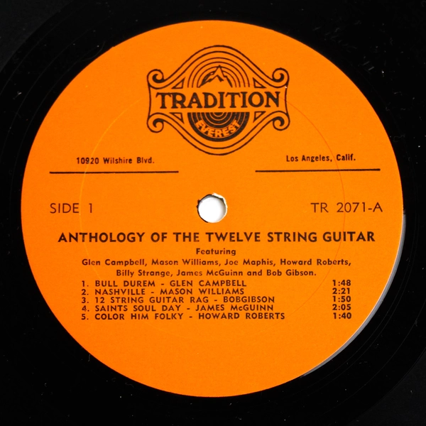 Anthology Of The Twelve String Guitar LP 1970 Tradition Everest TR 2071 Acoustic