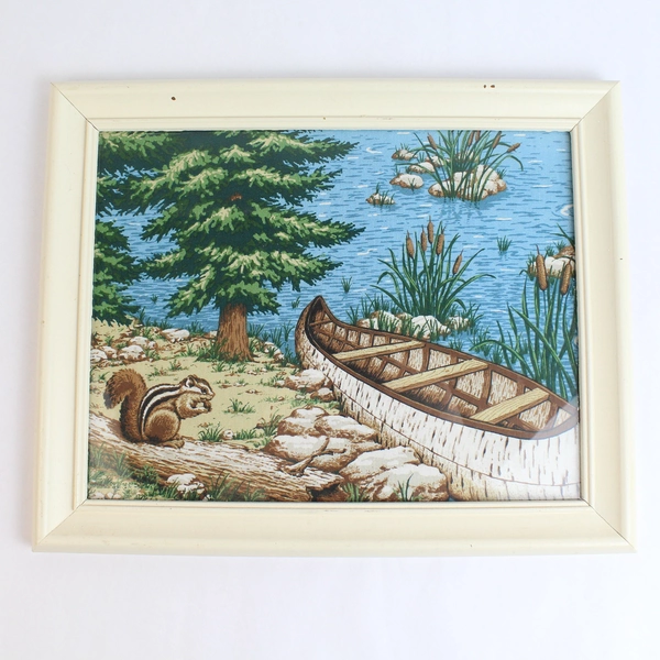 Framed Outdoor Nature Scene Fabric Panel Wall Art 12" x 15"