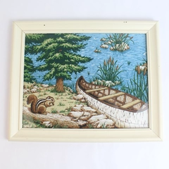 Framed Outdoor Nature Scene Fabric Panel Wall Art 12" x 15"