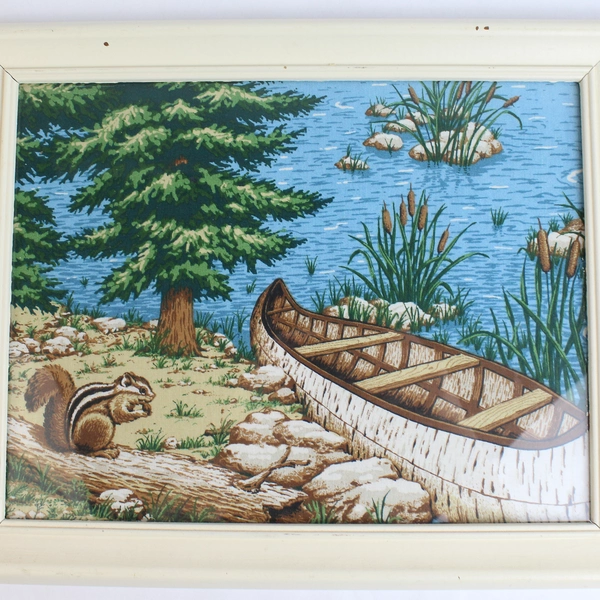 Framed Outdoor Nature Scene Fabric Panel Wall Art 12" x 15"